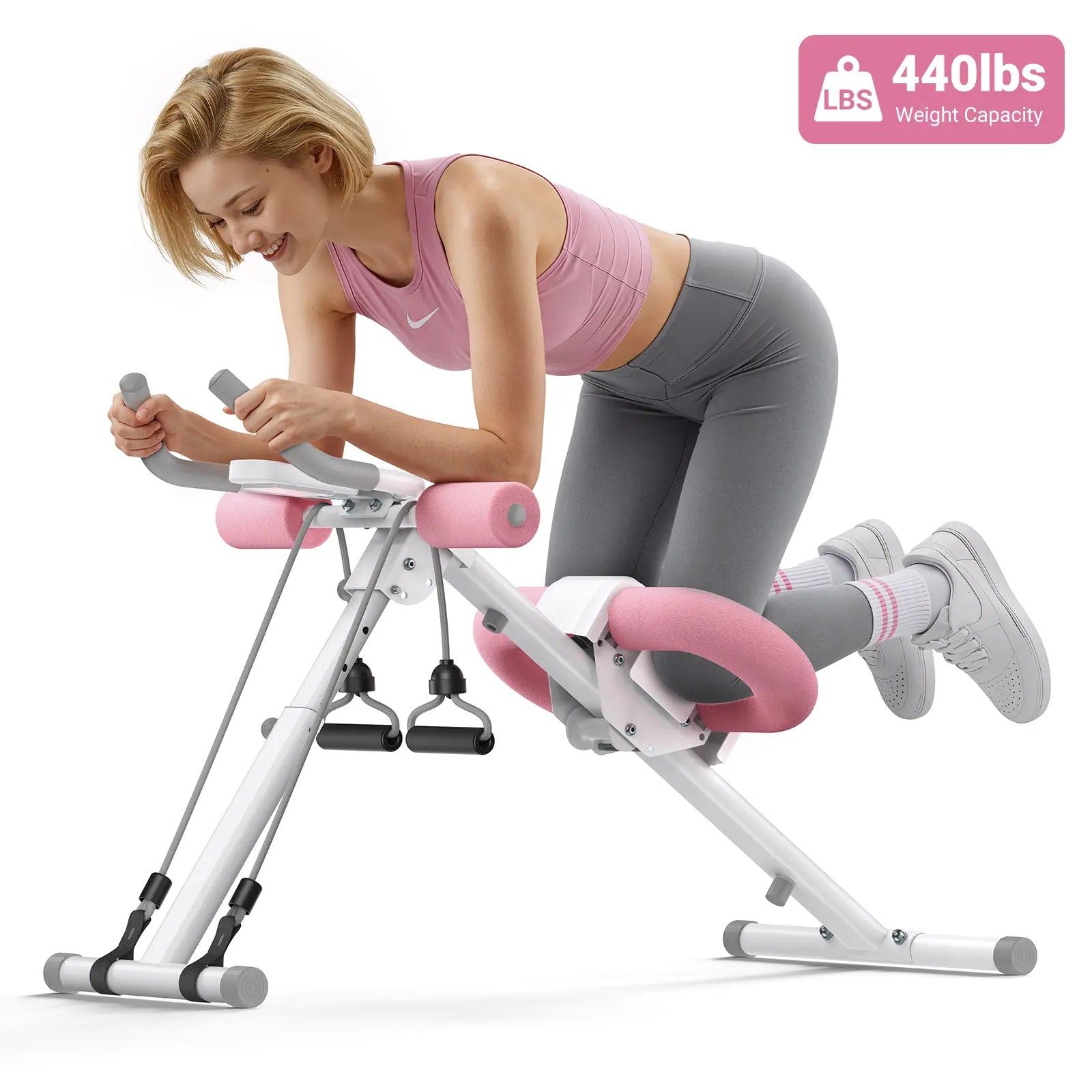 ¡Logra Tu Figura! Máquina Abdominal Plegable Ajustable con LCD