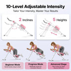 ¡Logra Tu Figura! Máquina Abdominal Plegable Ajustable con LCD