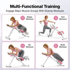 ¡Logra Tu Figura! Máquina Abdominal Plegable Ajustable con LCD