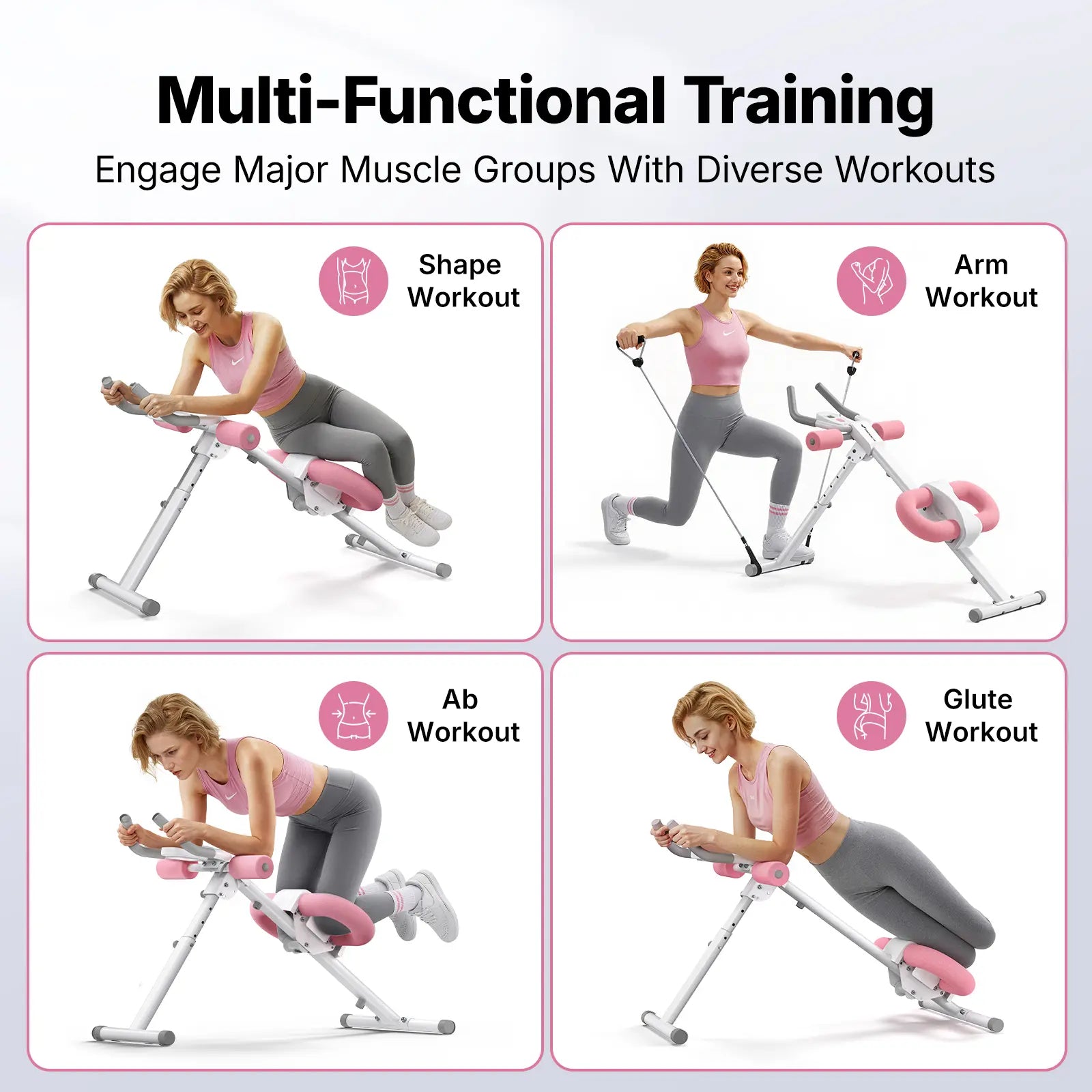 ¡Logra Tu Figura! Máquina Abdominal Plegable Ajustable con LCD