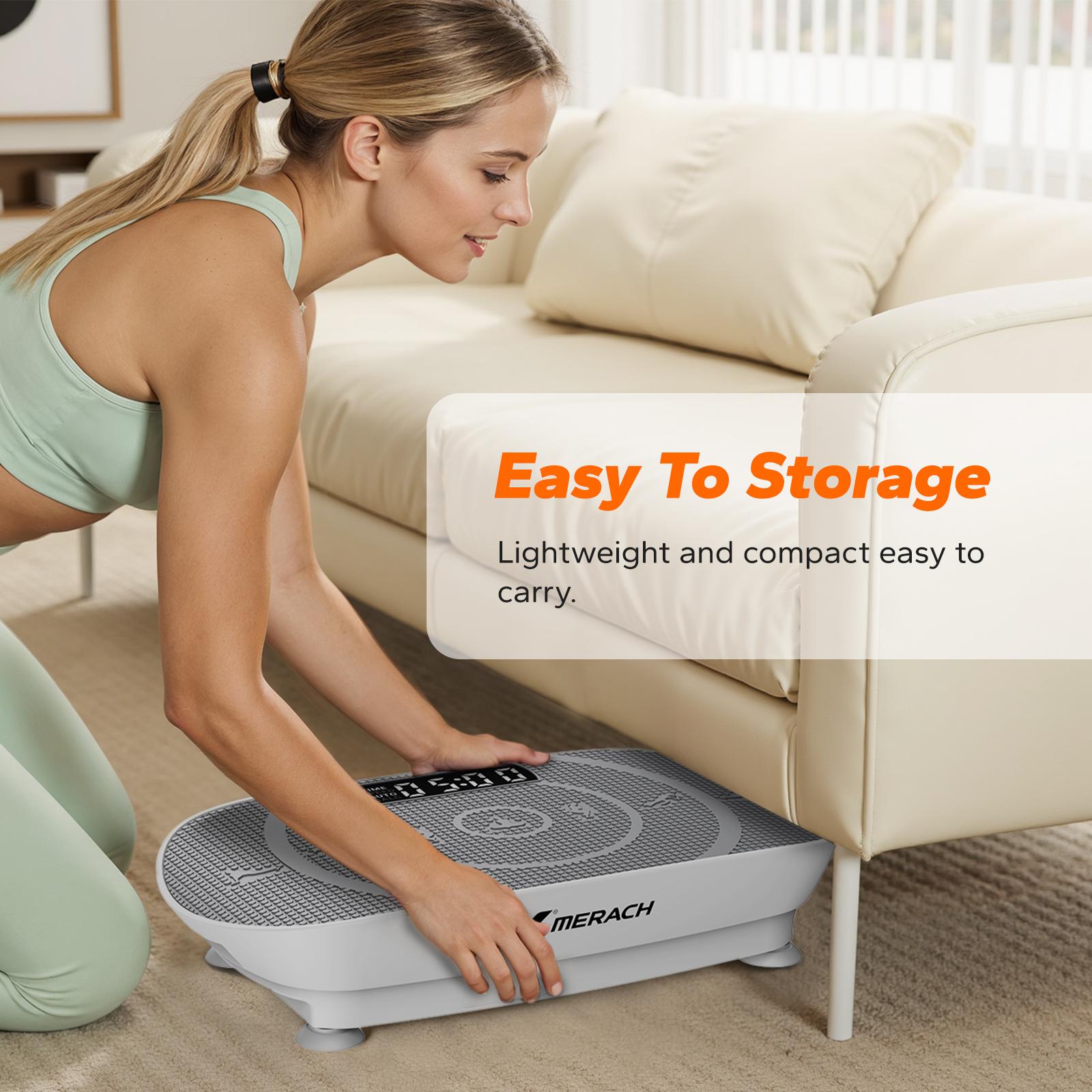 Members 330Lbs Capacity Vibration Plate – Compact Design Home Gym Full Body Workout