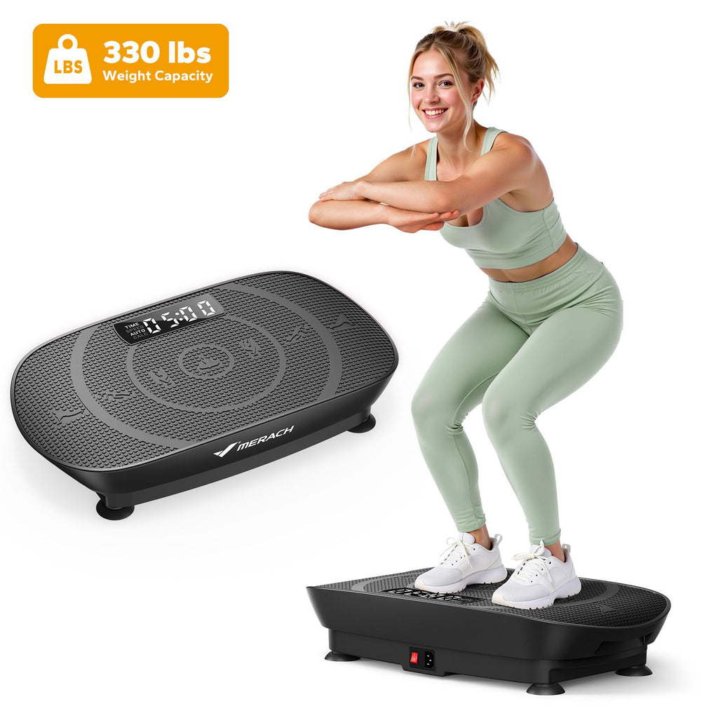 Members 330Lbs Capacity Vibration Plate – Compact Design Home Gym Full Body Workout